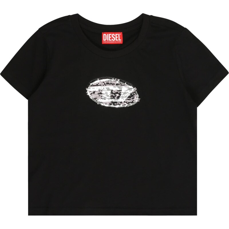 DIESEL Tričko sivá / čierna / biela 65292479