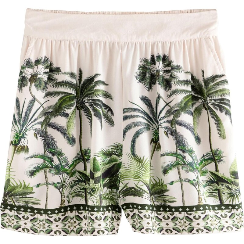 Next Nohavice zelená / jedľová / biela ako vlna 65881485