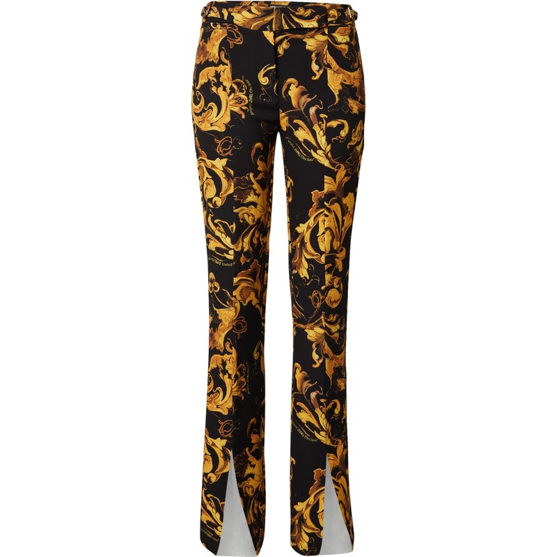 Versace Jeans Couture Nohavice tmavohnedá / horčicová / čierna 65886449
