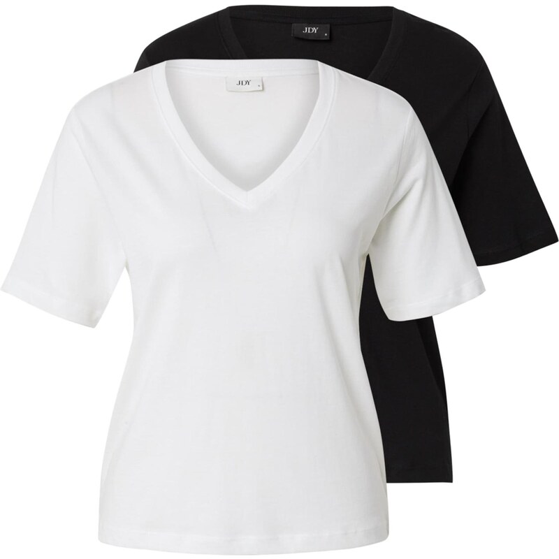 JDY Tričko JDYREX čierna / biela 65659710