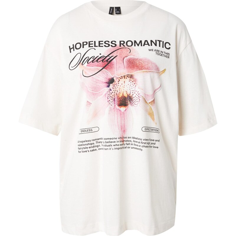 VERO MODA Tričko VMLAURA slonová kosť / oranžová / svetloružová / 65886982