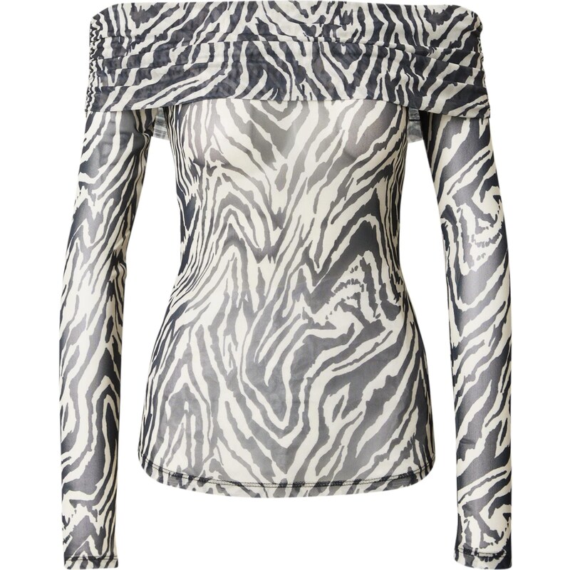 VERO MODA Tričko VMFLORY čierna / prírodná biela 65887010