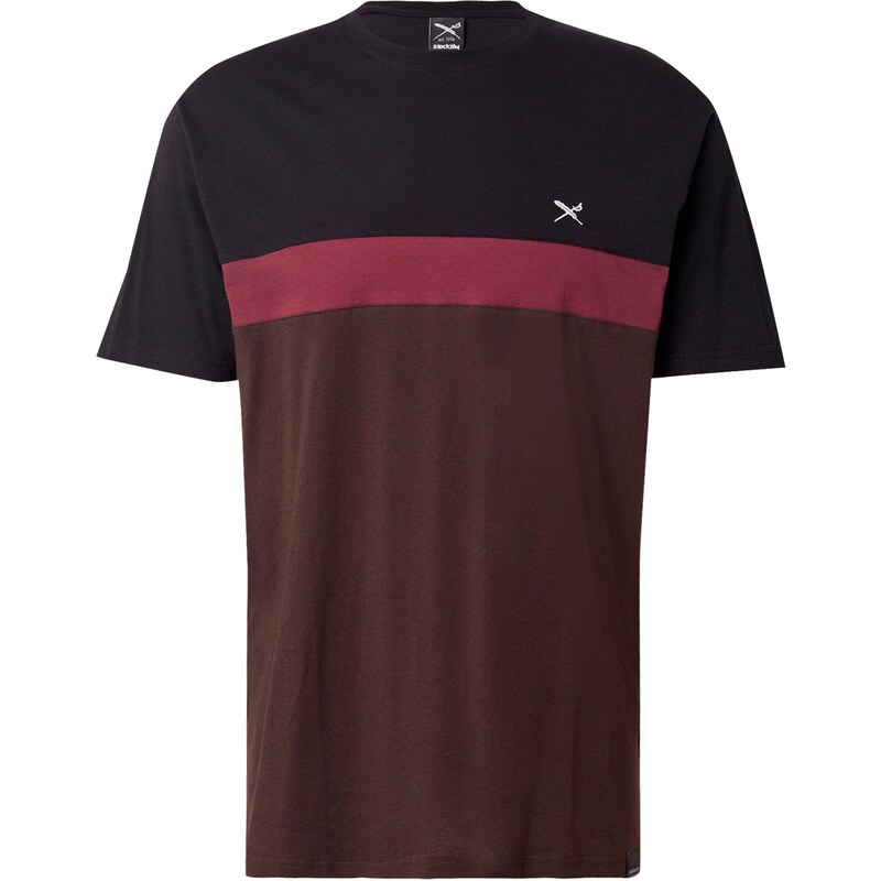 Iriedaily Tričko Court hnedá / burgundská / čierna 65655148