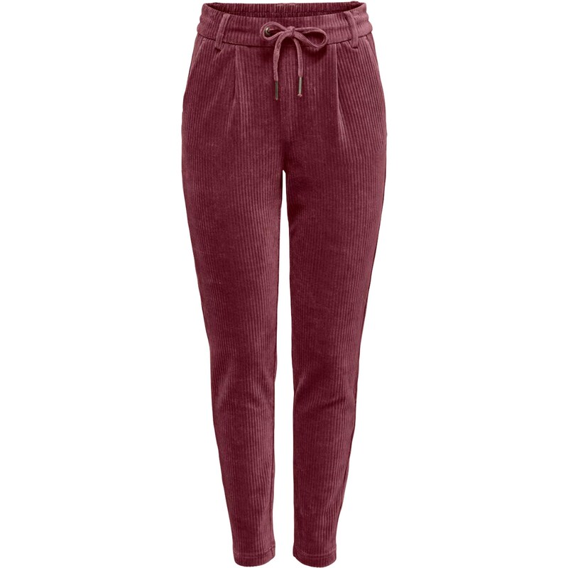 ONLY Plisované nohavice ONLPoptrash-Ping Pong tmavočervená 65980708