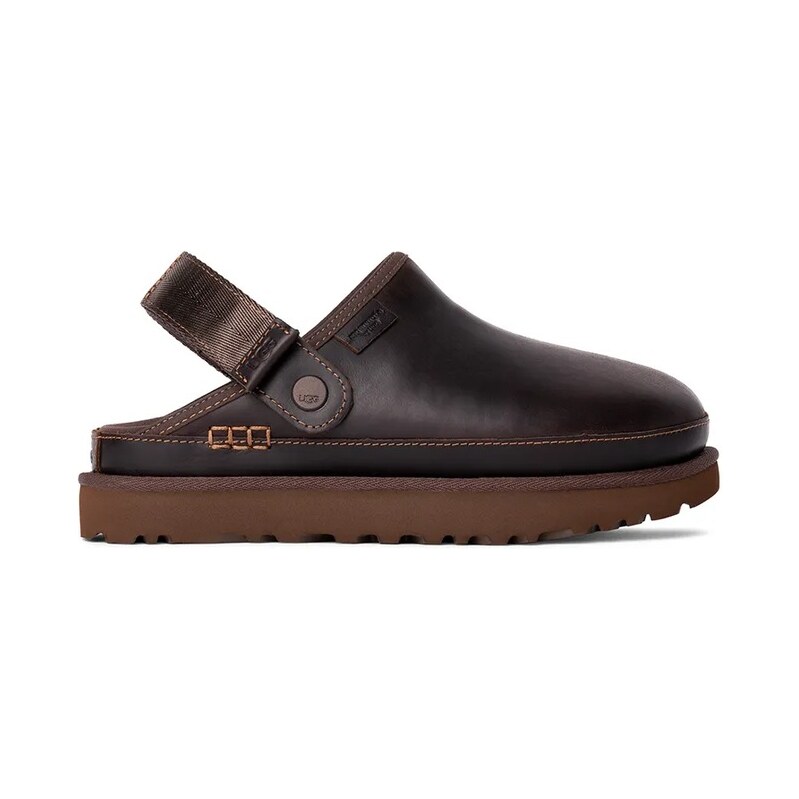 Kožené šľapky UGG Goldenstar Clog Lthr Regen 64915633
