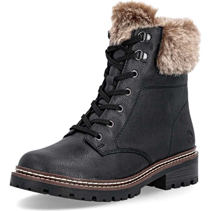 RIEKER Dámska členková obuv REMONTE D0B74-03 čierna W5 64919092