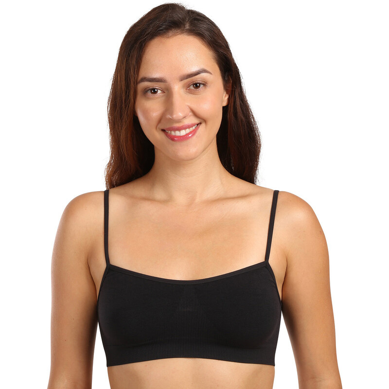Dámska podprsenka Moravec bezšvová čierná (Daily top) S/ 64940982