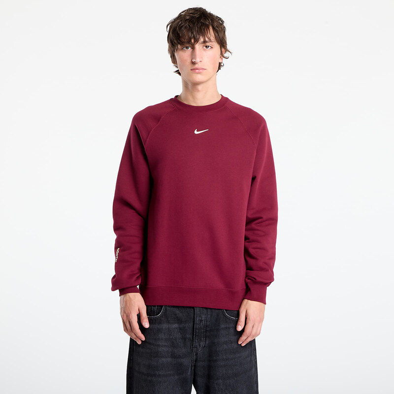 Mikina Nike x NOCTA Mens Fleece CS Crew Dark Beetroot/ Citron Tint L 64921700
