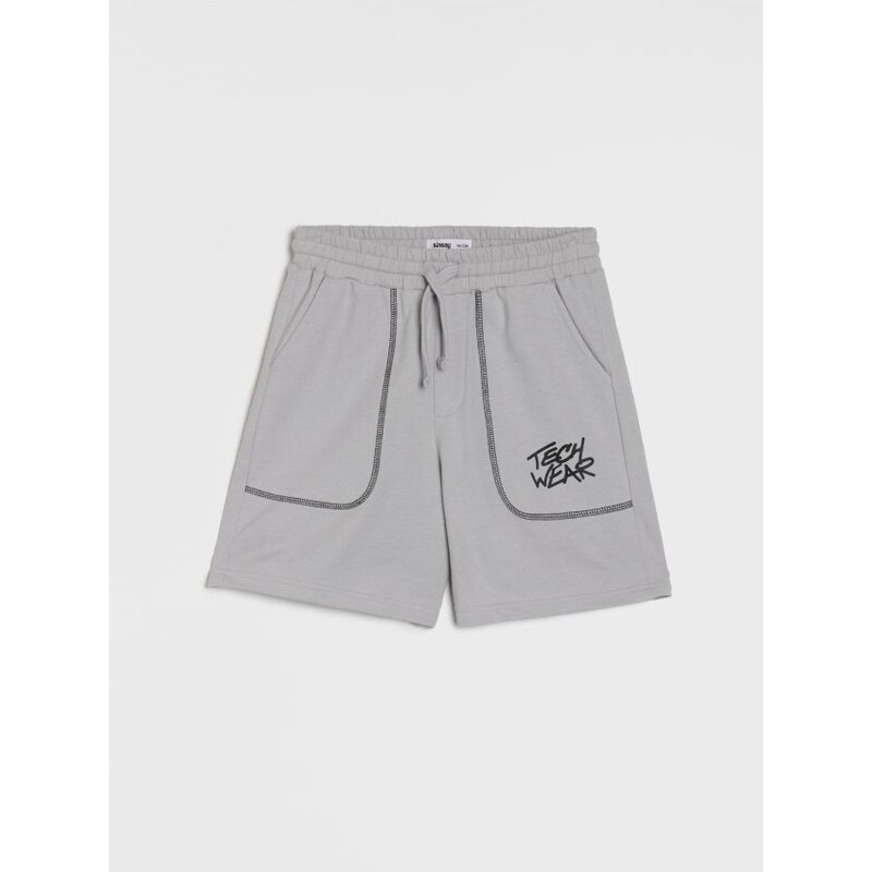 Sinsay - Teplákové šortky - svetlošedá 65748388