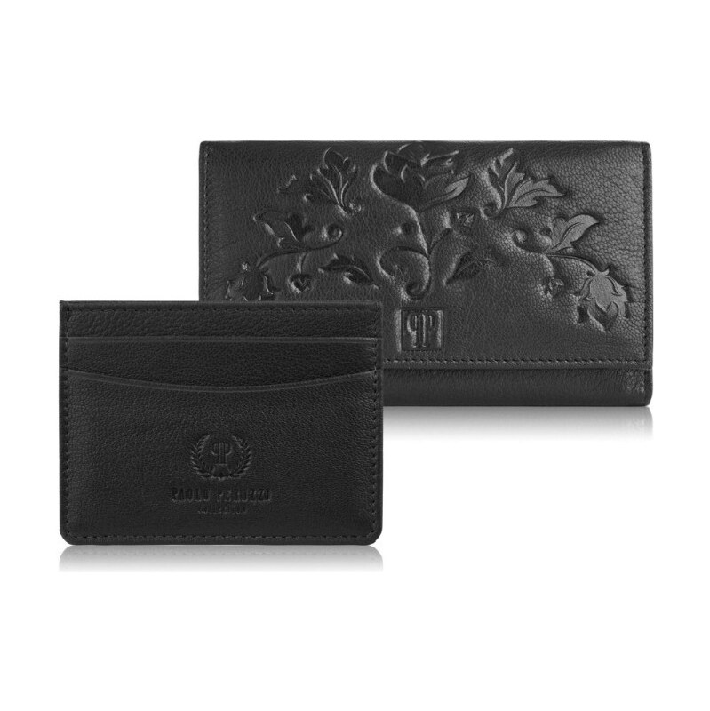 Paolo Peruzzi Darčeková sada - dámska kvetinová kožená peňaženka a 64921757