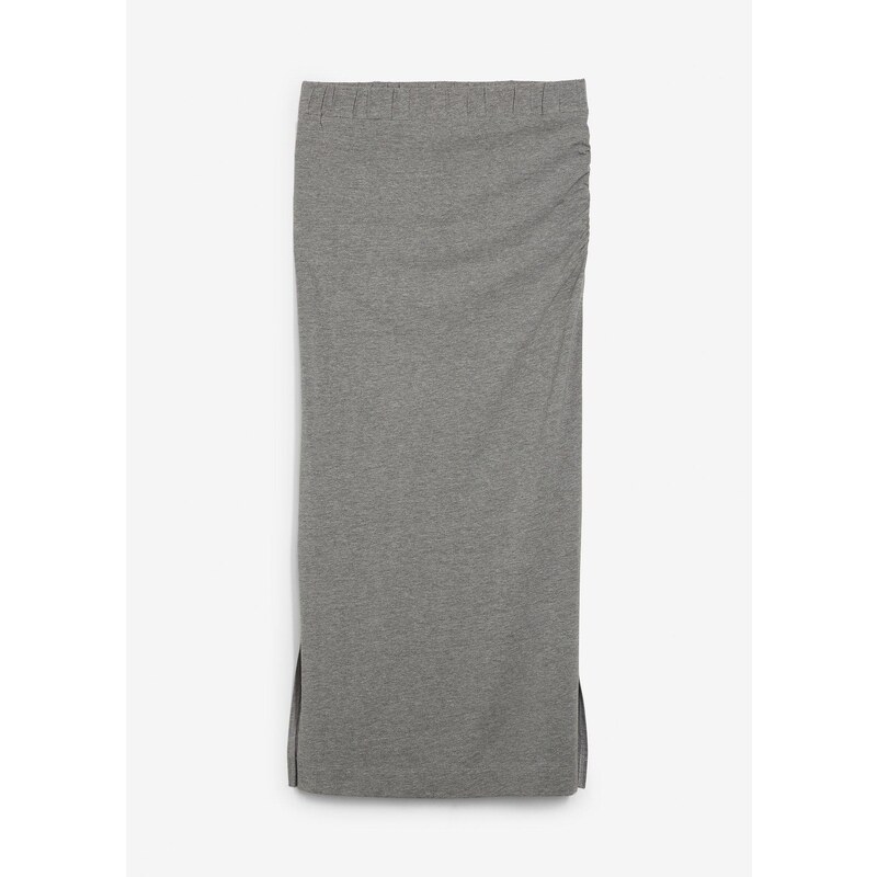 bonprix Midi-sukňa z padavej viskózy, farba šedá 64921837