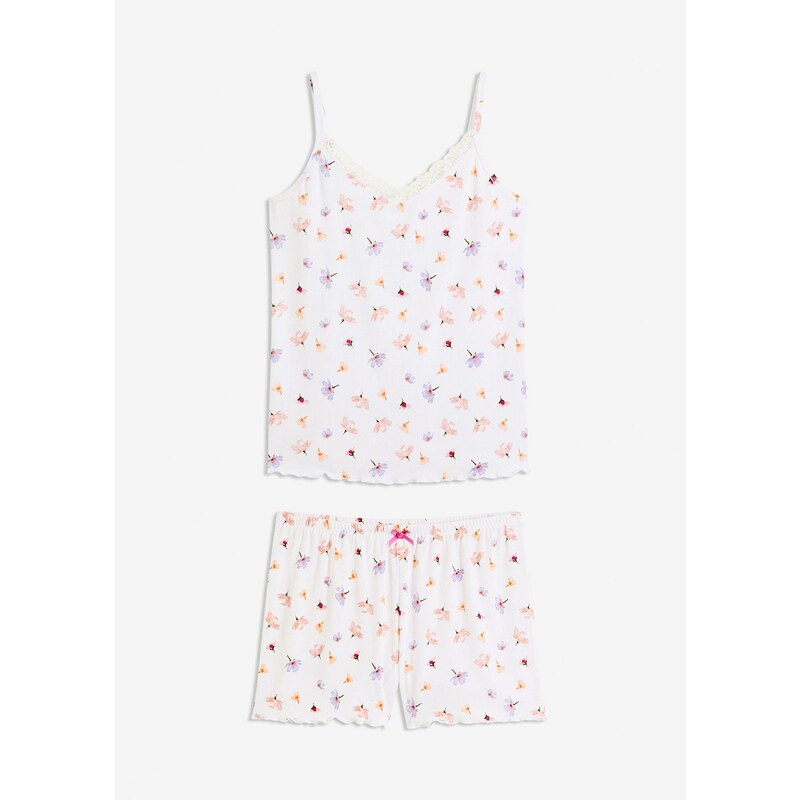 bonprix Krátke pyžamo, farba biela 64921841