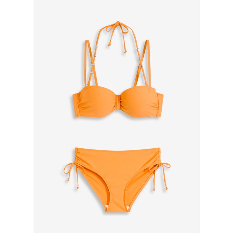 bonprix Bikiny s kosticami (2 dielna sada), farba oranžová 64439043