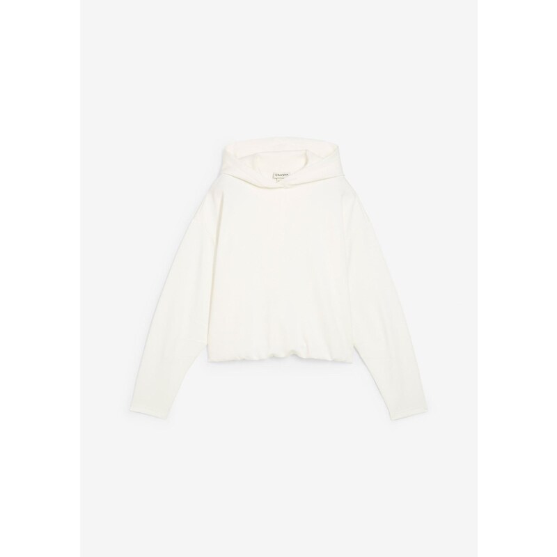 bonprix Mikina s kapucňou, z ľahkého viskózového mixu, farba biela 64921892