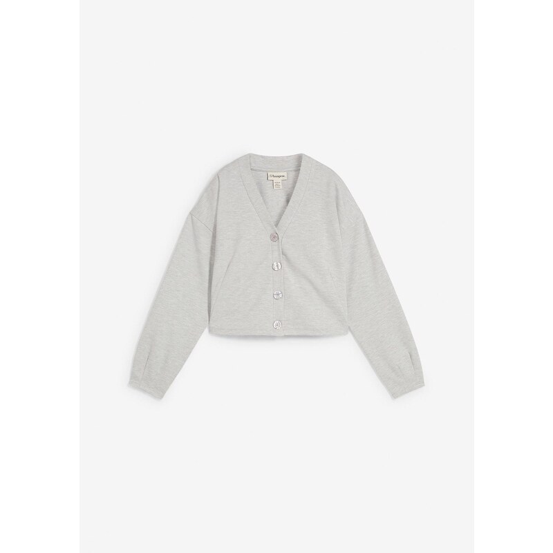 bonprix Mikinová bunda z viskózového mixu, farba šedá 64921894