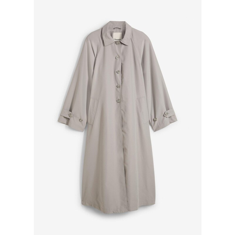 bonprix Trenčkot, padavý, farba šedá 64922001