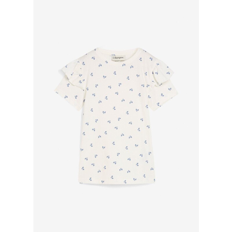 bonprix Tričko z elastického bio bavlneného mixu, farba biela 64922025