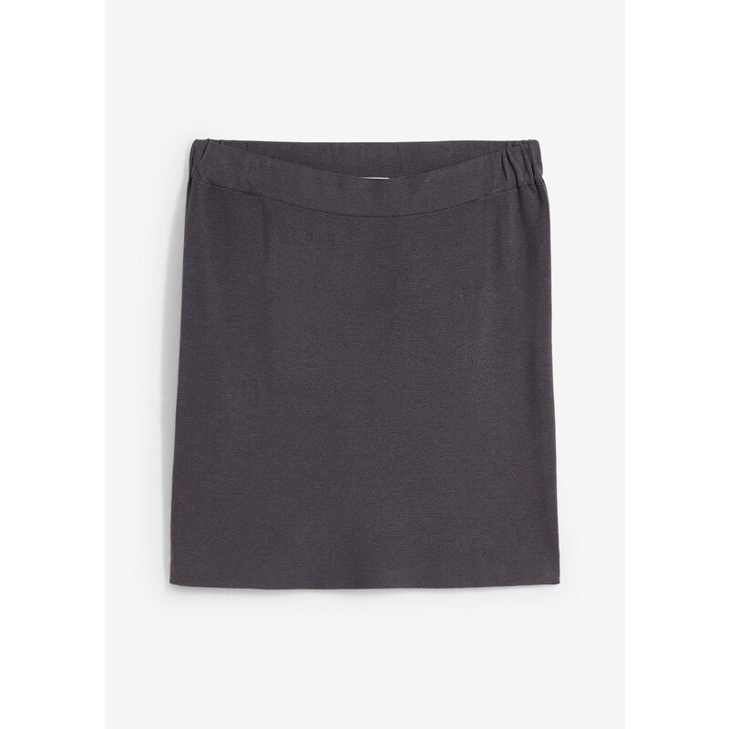 bonprix Pletená sukňa z viskózového mixu, farba šedá 64922014