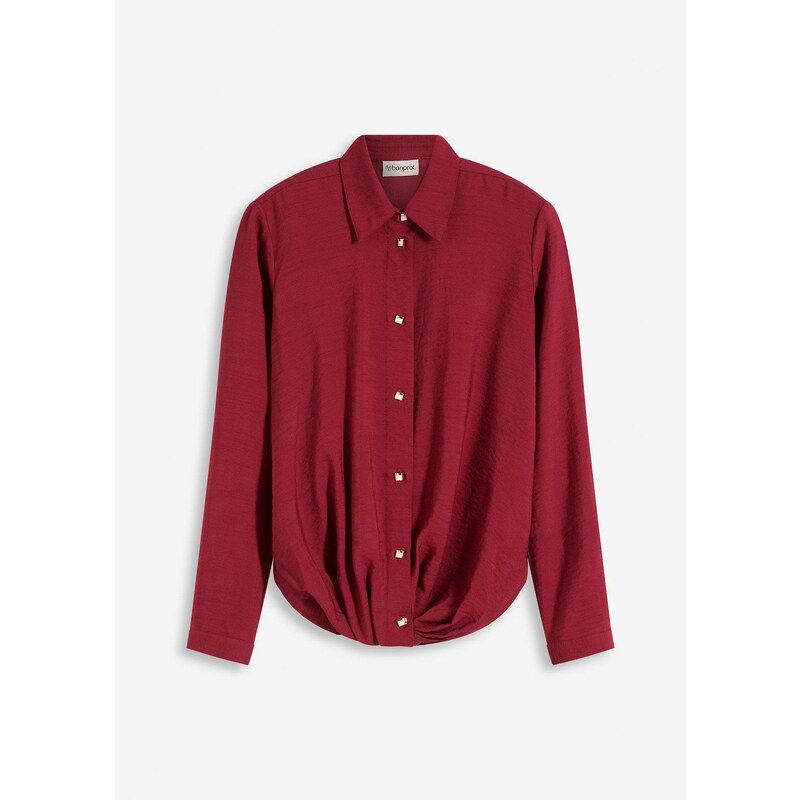 bonprix Blúzka so zavinovacím detailom zo štruktúrovaného materiálu, 64922063