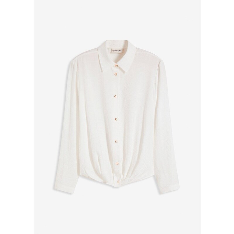 bonprix Blúzka so zavinovacím detailom zo štruktúrovaného materiálu, 64922062