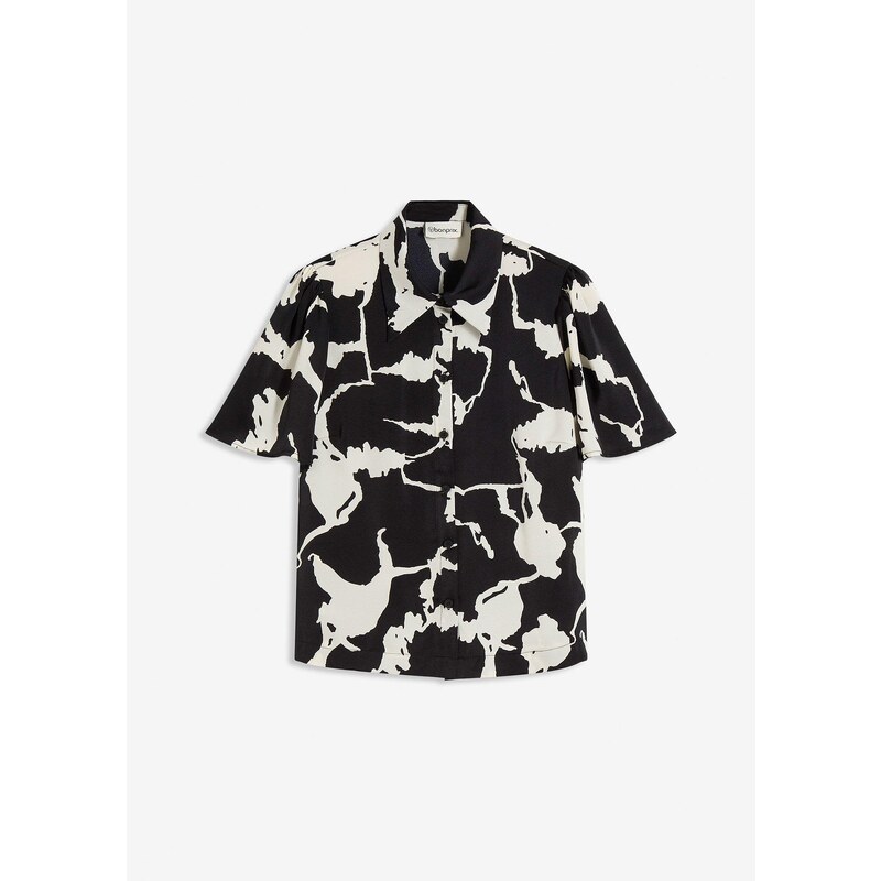 bonprix Blúzka z padavého saténu, farba čierna 64922123