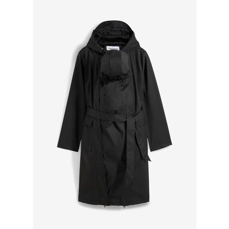 bonprix Materský kabát 3v1, na nosenie detí, farba čierna 64922169