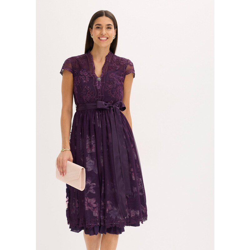 bonprix Dirndl kroj s výšivkou a zamatovou sukňou (2-dielna sada), 64921829