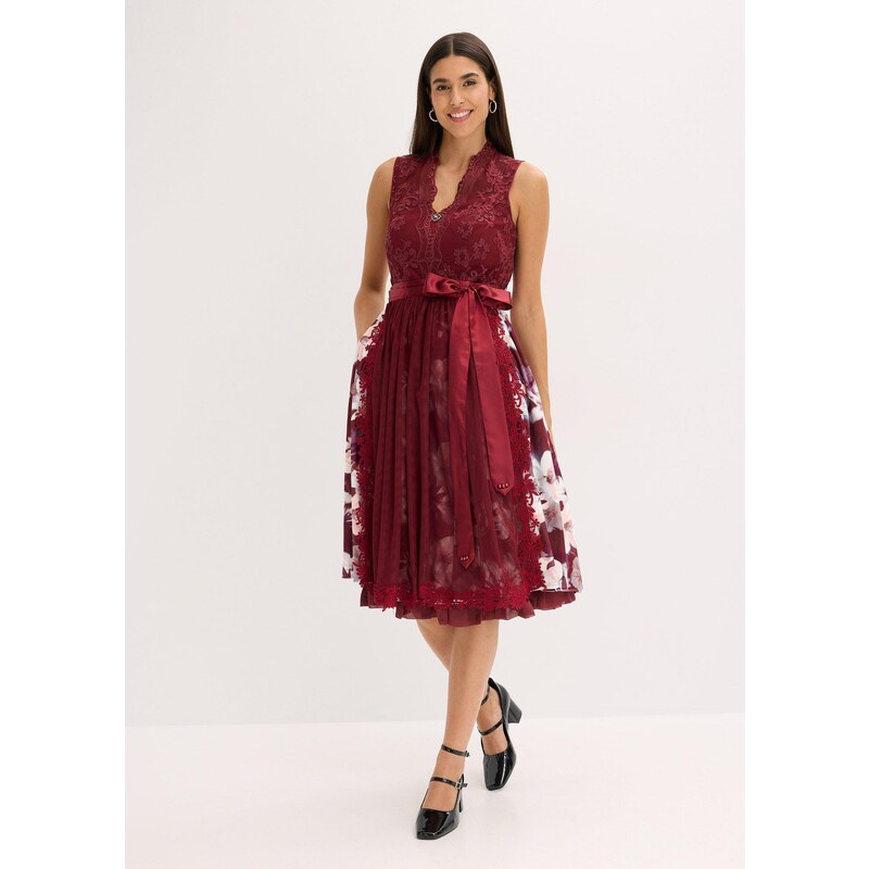 bonprix Dirndl kroj s výšivkou a zamatovou sukňou (2-dielna sada), 64921869