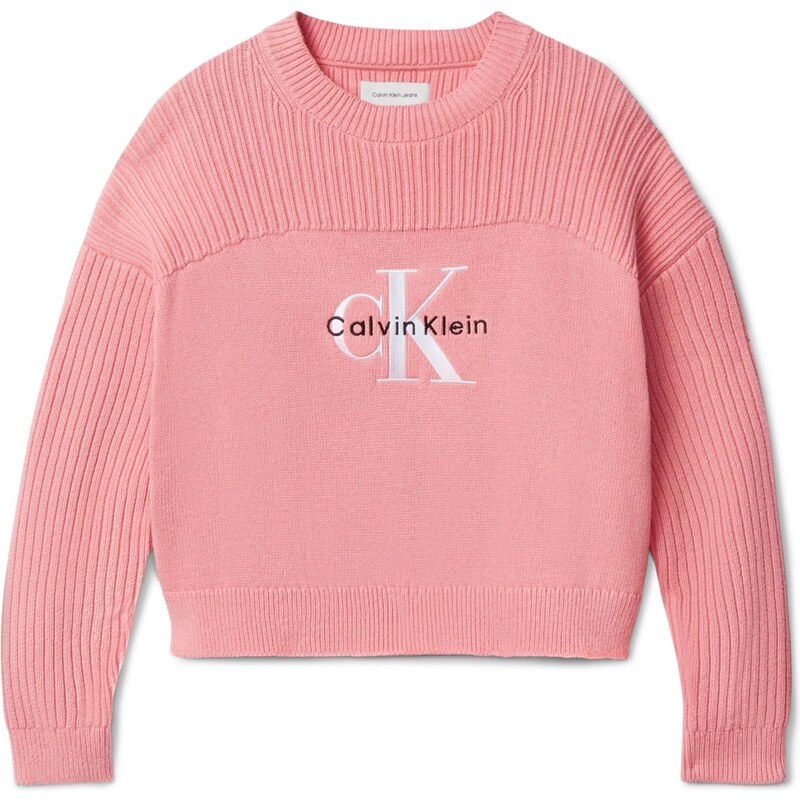 Calvin Klein Sveter Monologo CN pitaya / čierna / biela 64927432