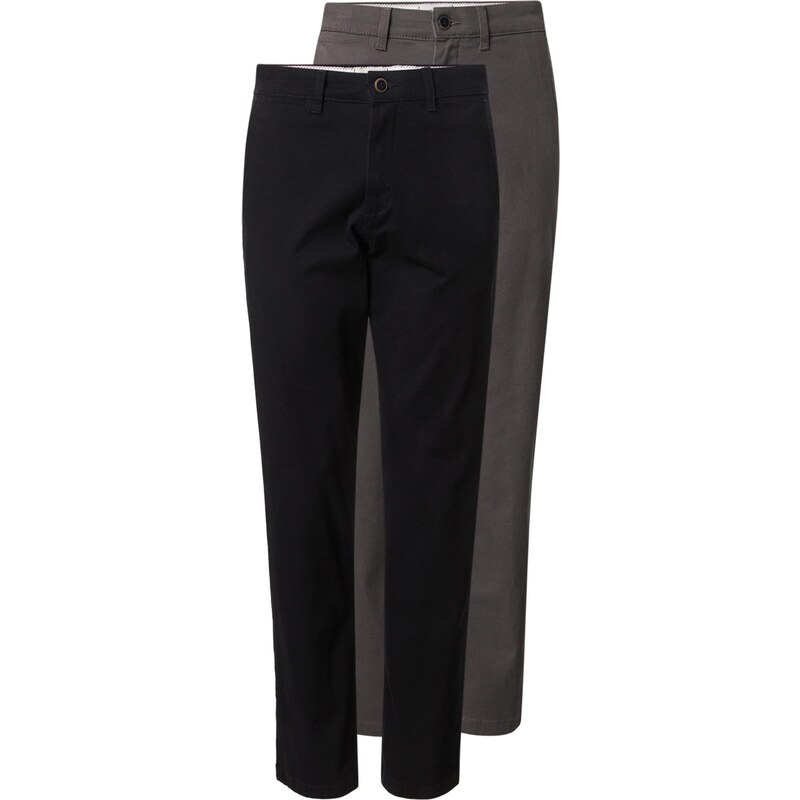 JACK & JONES Chino nohavice JPSTKANE DAVE tmavosivá / čierna 64959204