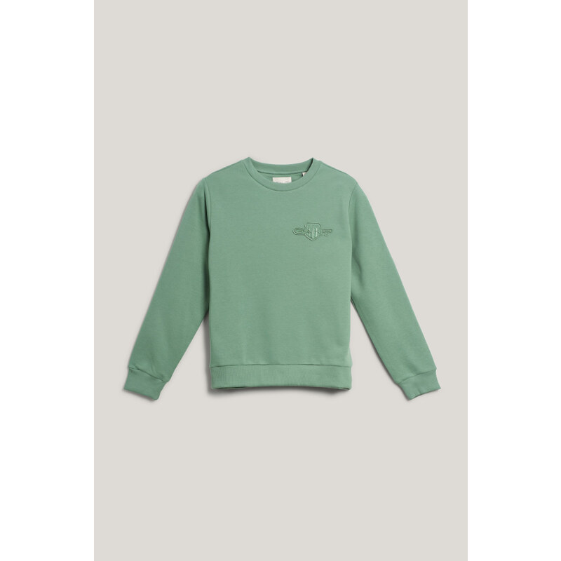 MIKINA GANT REG TONAL SHIELD C-NECK SWEAT KALAMATA GREEN 64936549