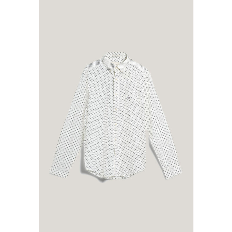 KOŠEĽA GANT REG MICRO PRINT SHIRT EGGSHELL 64936542
