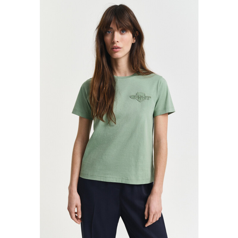 TRIČKO GANT REG TONAL SHIELD SS T-SHIRT KALAMATA GREEN 64936551