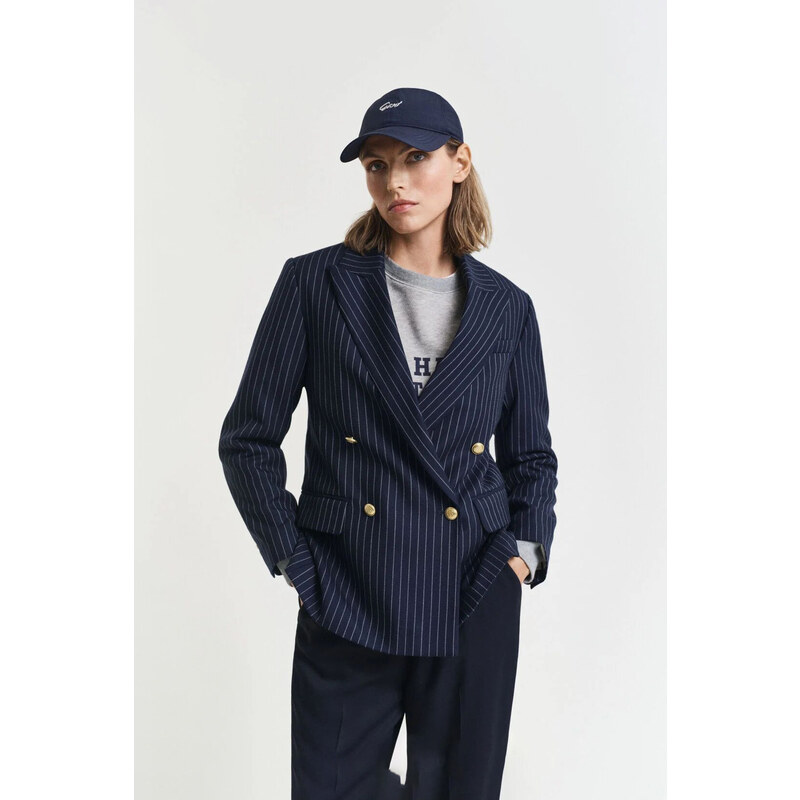 SAKO GANT PINSTRIPE REG CLUB BLAZER EVENING BLUE 64936559