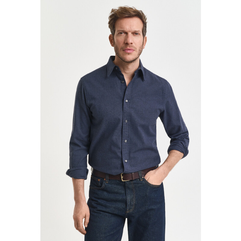 KOŠEĽA GANT REG FLANNEL MELANGE SHIRT DARK INDIGO MELANGE 64936707
