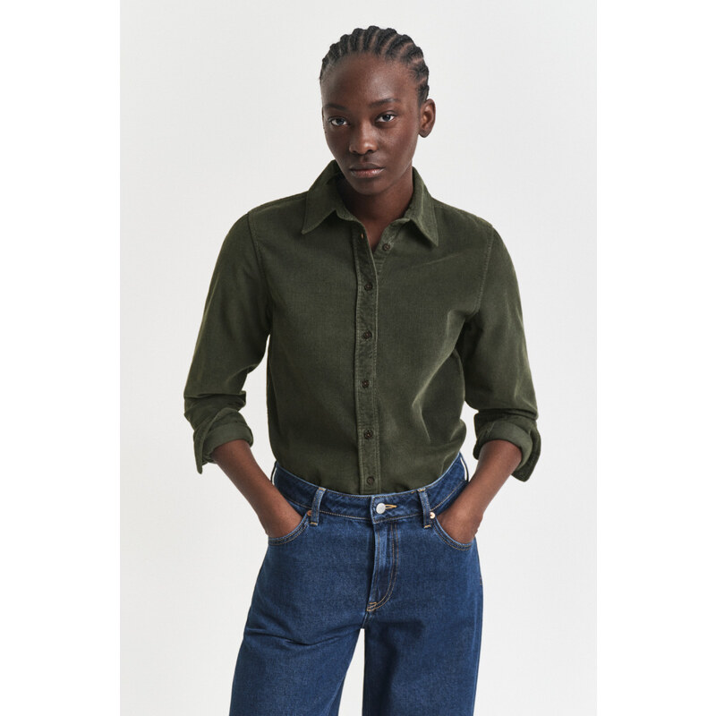 KOŠEĽA GANT REG CORD SHIRT GREEN LAGOON 64936745