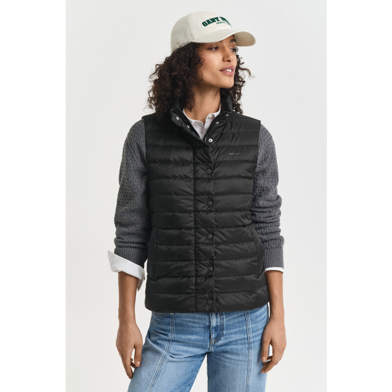 VESTA GANT LIGHT DOWN VEST BLACK 64936761