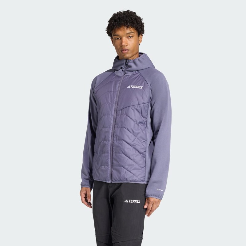 Adidas Prešívaná hybridná bunda s kapucňou Terrex Multi CLIMAWARM 64927534