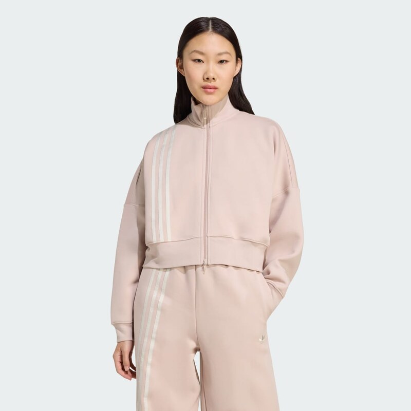 Adidas Mikina na zips s pásikmi tón v tóne Off Placed 3-Stripes 64927600