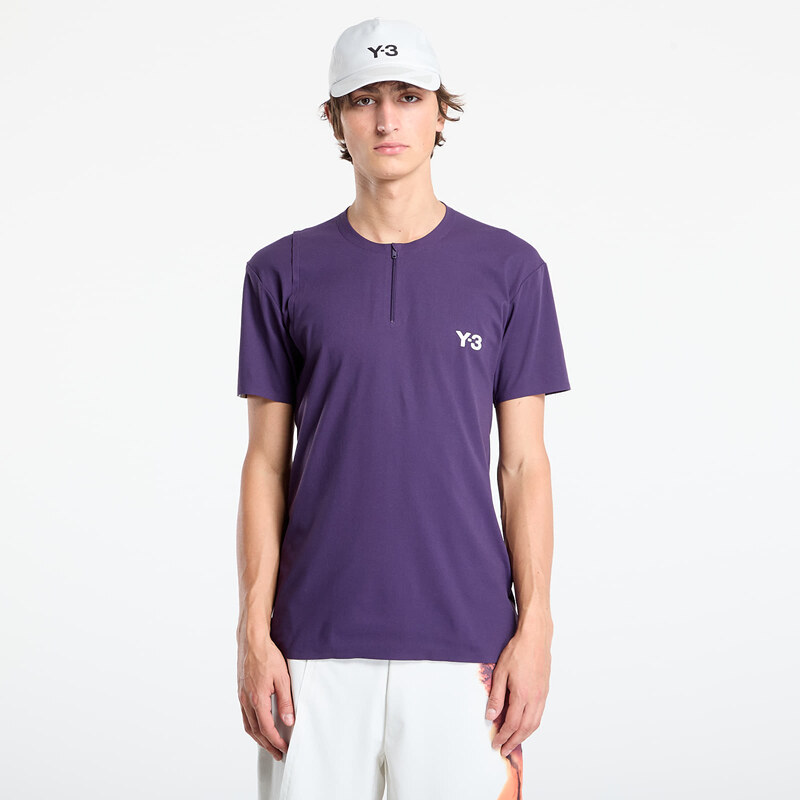 Tričko Y-3 Zip Tee Aurora Plum S 64940990