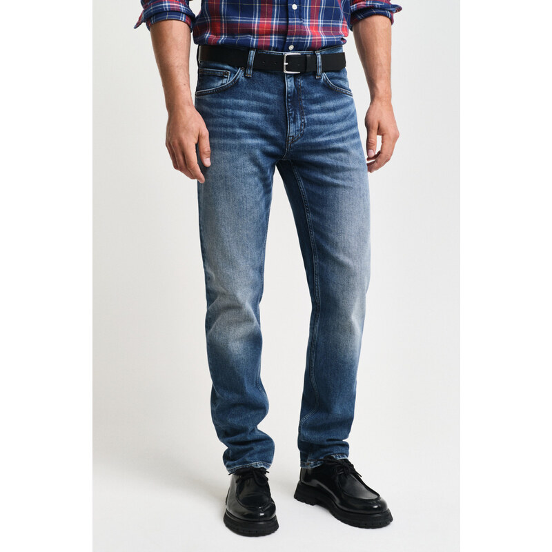 DŽÍNSY GANT REGULAR JEANS MID BLUE VINTAGE 64936614