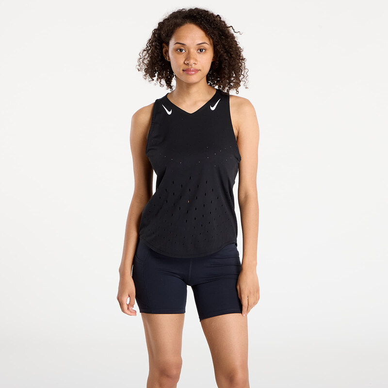 Nike AeroSwift Womens Dri-FIT ADV Running Singlet Black/ White/ White 64940953