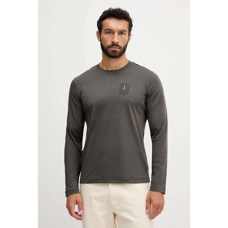 Bavlnené tričko s dlhým rukávom Aeronautica Militare 64941452