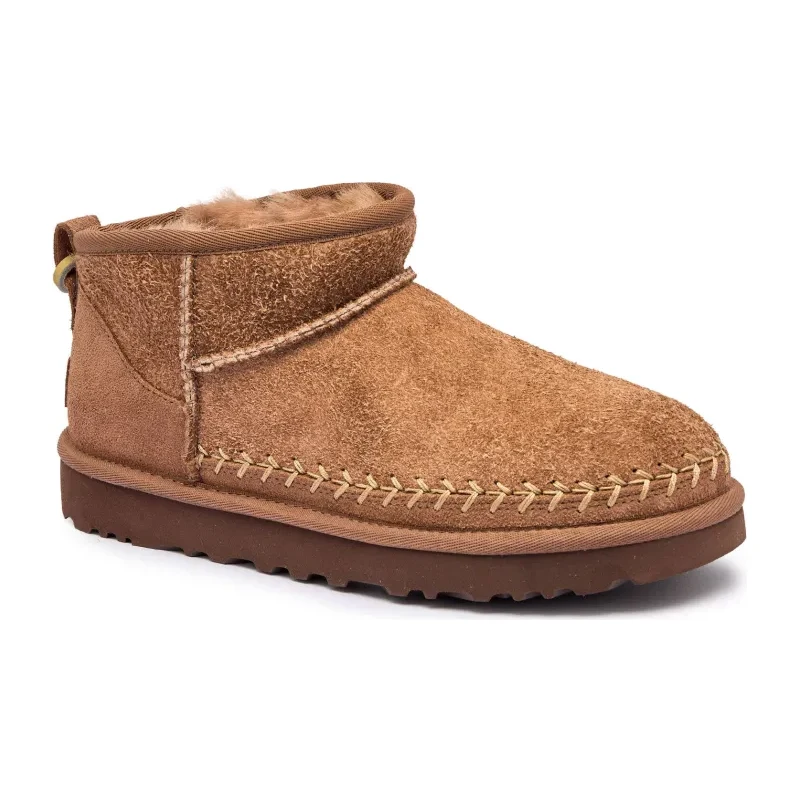 UGG Snehule W CLASSIC ULTRA MINI BIARRITZ | semiš 64827711