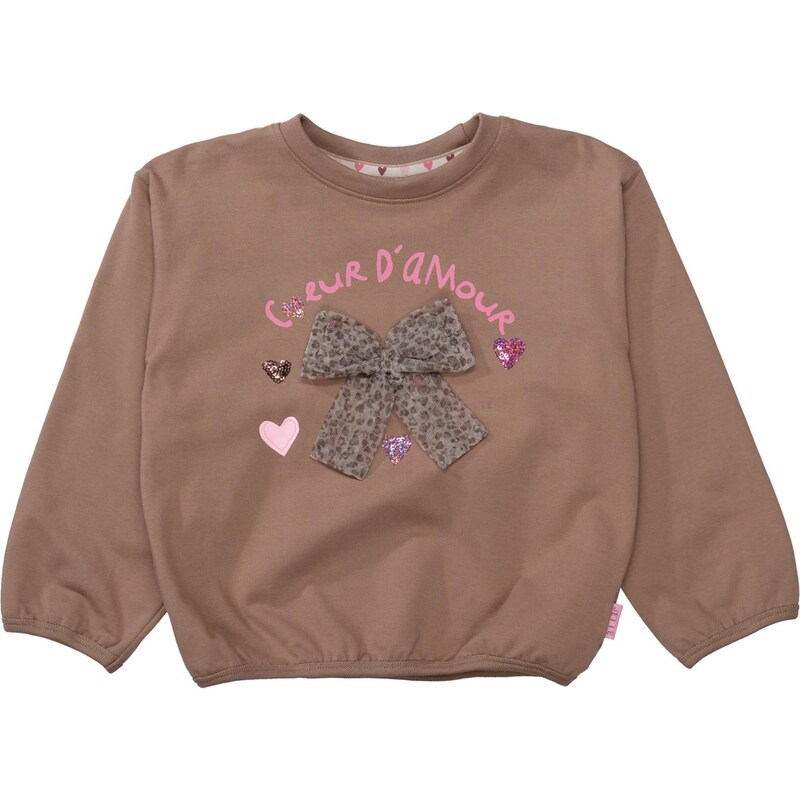 STACCATO Mikina brokátová / tmavohnedá / fialová / svetloružová 65635646