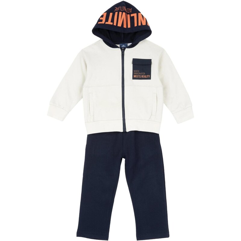 Chicco Joggingová súprava nebielená / námornícka modrá / oranžová 65794556