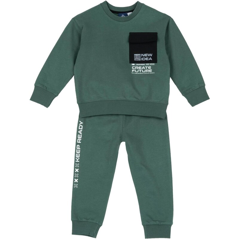 Chicco Joggingová súprava tmavozelená / čierna / biela 65794568