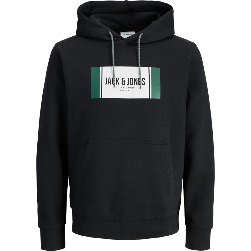 JACK & JONES Mikina JJHayato zelená / čierna / biela 65475017