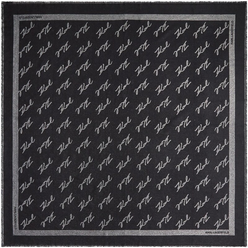 Karl Lagerfeld Šatka sivá / čierna 65387937
