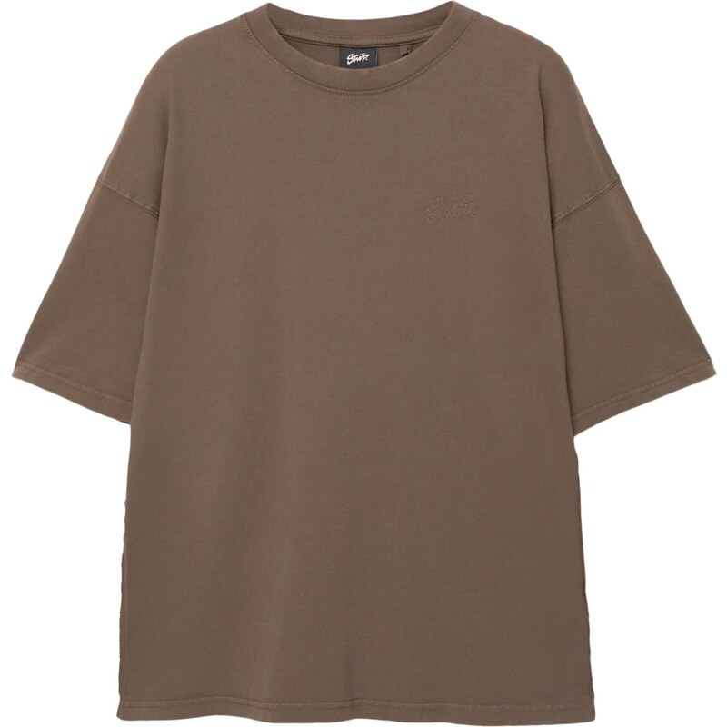 Pull&Bear Tričko STWD čokoládová 65475139